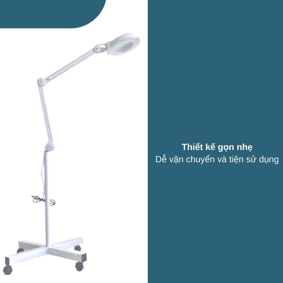 Đèn lúp led thân khớp cổ ngỗng có chân đẩy KL0003