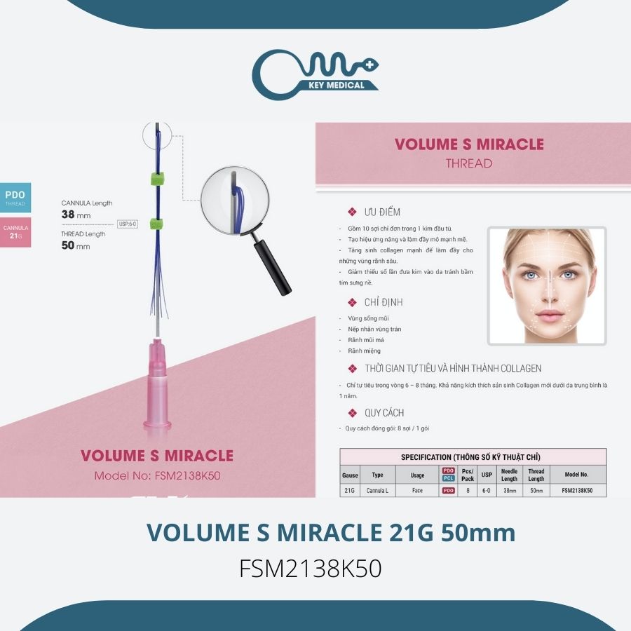 Chỉ nâng cơ VOLUME S MIRACLE 21G 50mm