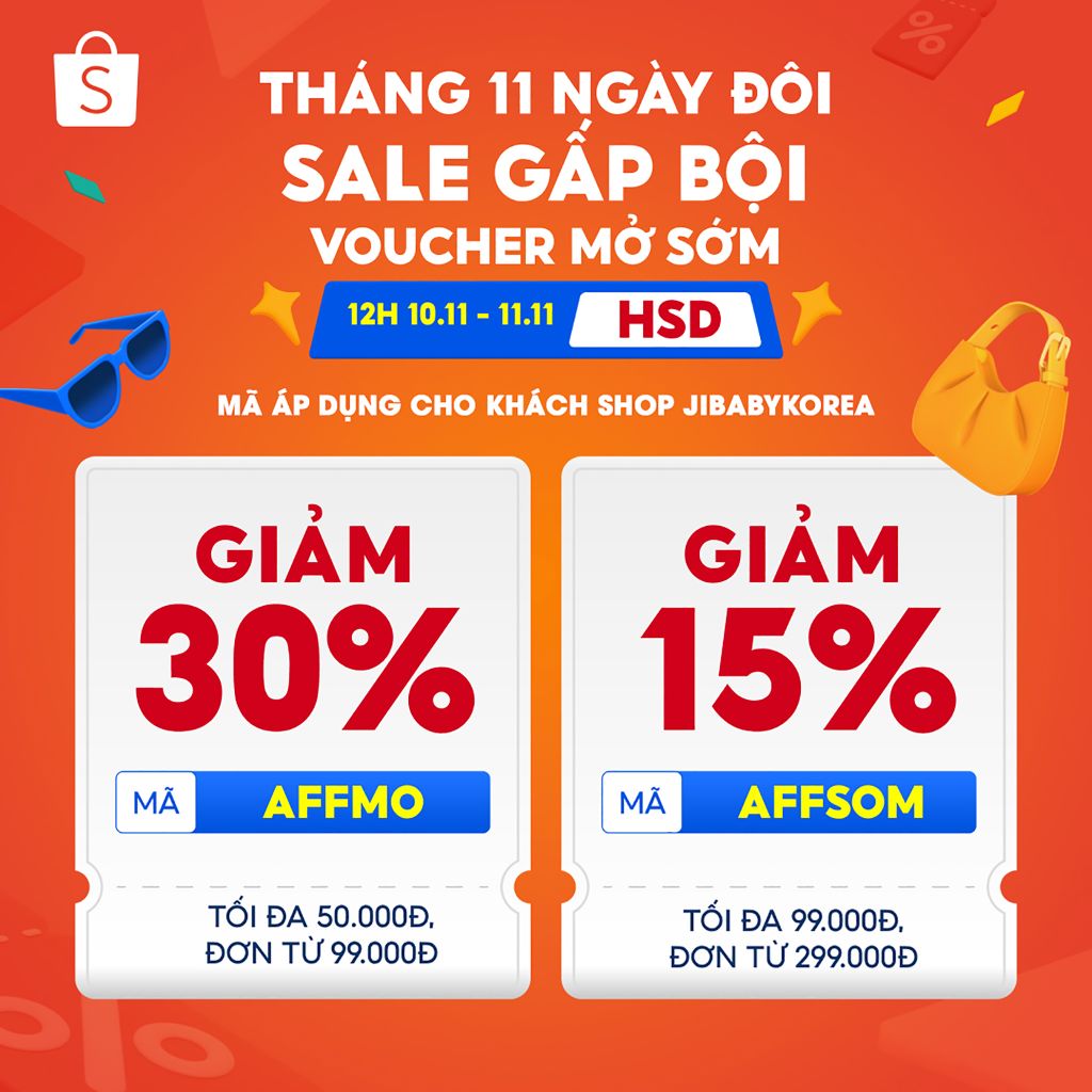 🔥 [ SHOPEE ] TIẾP TỤC ƯU ÁI CHO NHÀ JI BABYKOREA DÀNH TẶNG MÃ VOUCHER🔥