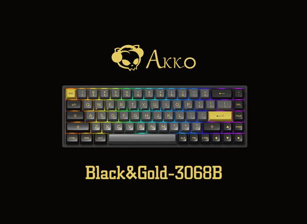 Bàn phím cơ AKKO 3068B Plus Black & Gold chính hãng