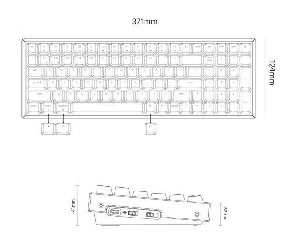 Tmins - Bàn phím cơ Keychron K4 V2 Vỏ Nhôm Led RGB