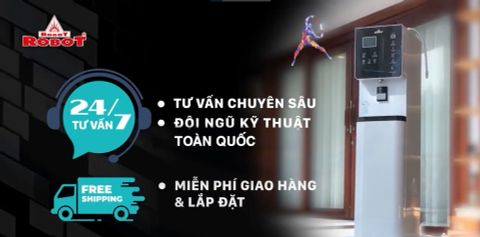 Máy lọc nước iON kiềm ROBOT ionKing, tích hợp Nóng, Lạnh, Đạt Chứng nhận Thiết bị Y Tế Châu Âu
