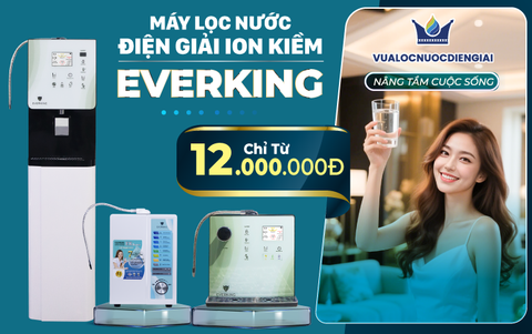 Chốt Deal Như Ý – Máy lọc nước điện giải ion kiềm EVERKING chỉ từ 12.000.000đ, quà tặng đến 4.250.000đ!