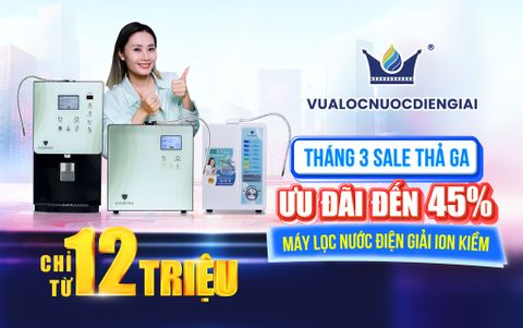 Tháng 3 Sale Thả Ga – Ưu đãi đến 45% Máy Lọc Nước Điện Giải EVERKING chỉ từ 12.000.000đ