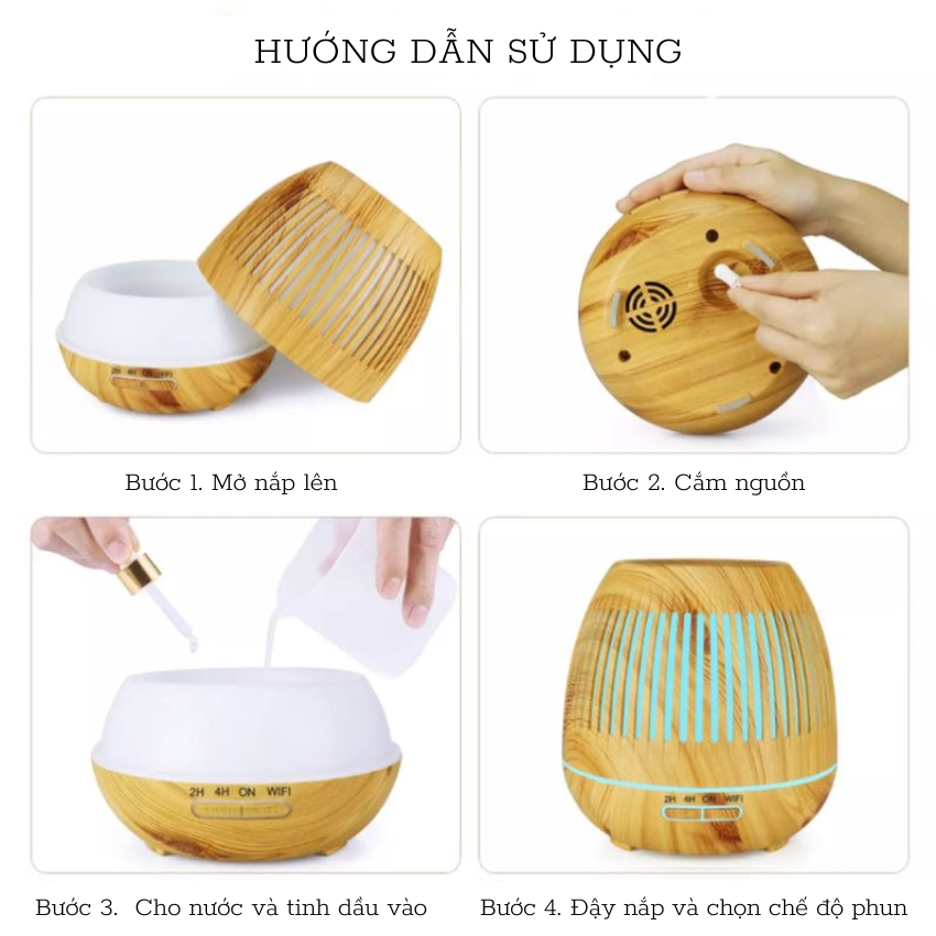 Máy khuếch tán tinh dầu và tạo độ ẩm lồng