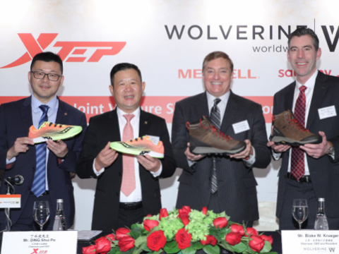 XTEP COMBINED WITH WOLVERINE TO ESTABLISH A JVVENTURE COMPANY. BUSINESS, DEVELOPMENT TWO INTERNATIONAL POPULAR BRANDS MERRELL AND SAUCONY IN Mainland China, HONGKONG AND MACO