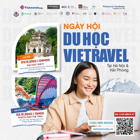 THAM GIA NGÀY HỘI DU HỌC VIETRAVEL 2023 TẠI  HẢI PHÒNG - HÀ NỘI
