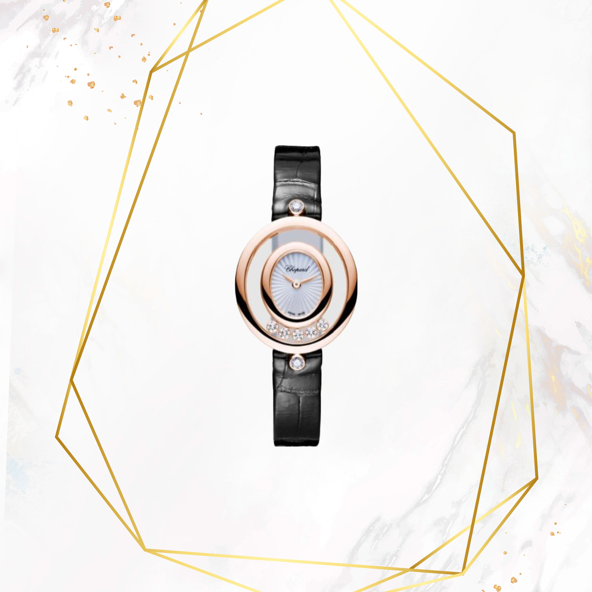 Đồng hồ Chopard Happy Diamonds Oval Watch