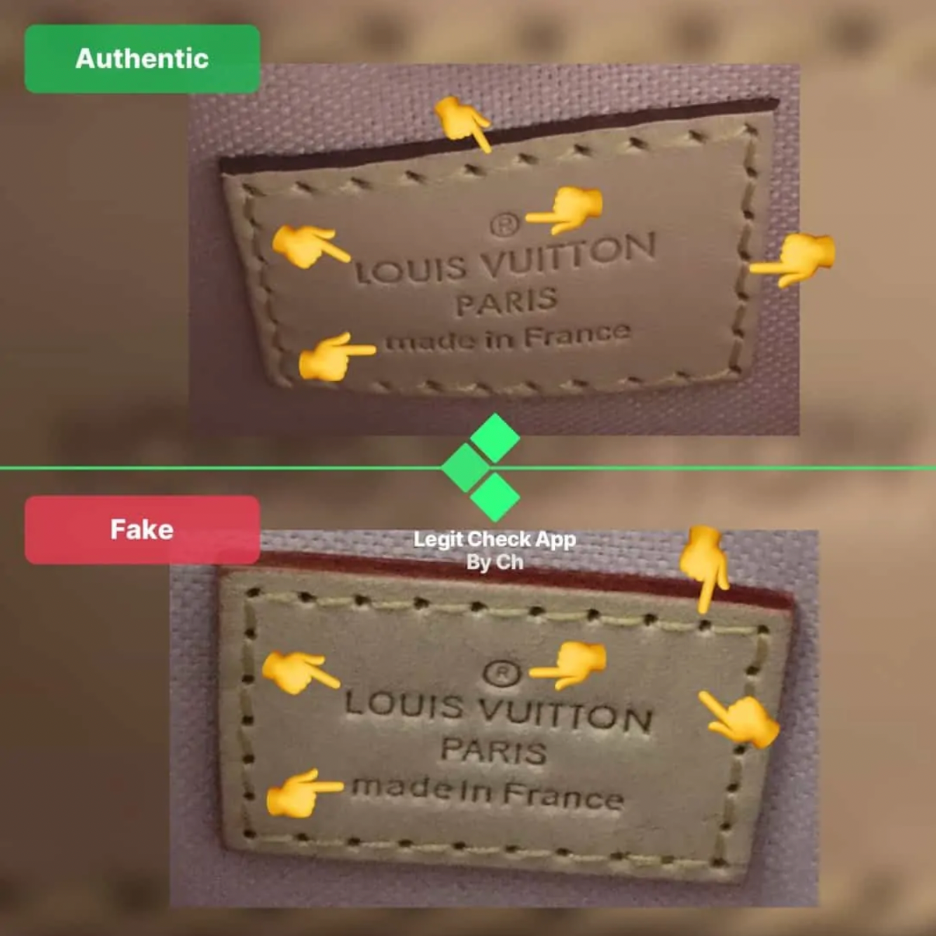 Authentic vs Fake Louis Vuitton Trademark Stamps  Academy by FASHIONPHILE