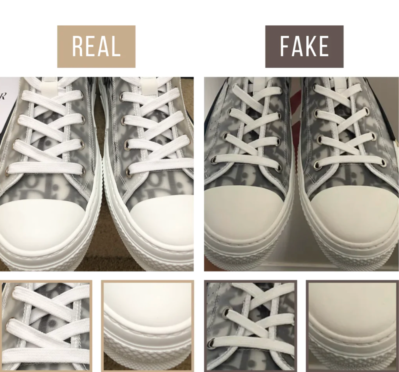 REAL VS FAKE DIOR B23 SNEAKERS OBLIQUE Review  YouTube