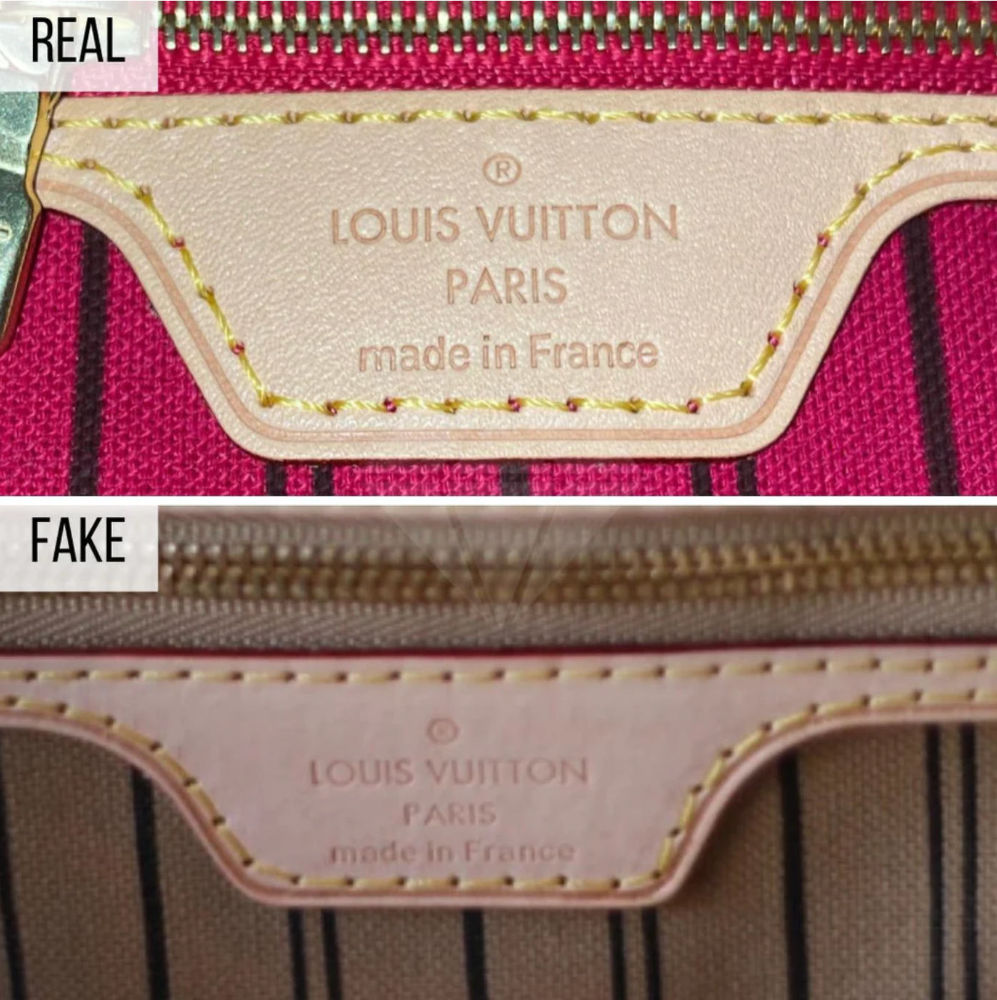 How to spot FAKE louis vuitton handbags  LV Favorite MM Dupe vs Real   YouTube
