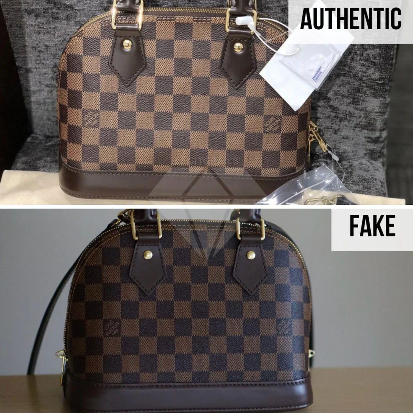 Difference between genuine and fake luxury products  Louis Vuitton  stitches  ET Retail