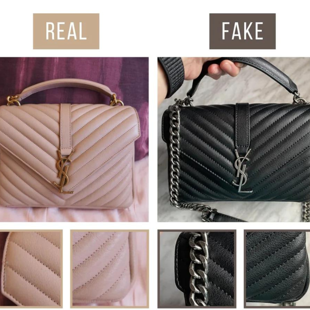 Hinh anh 2: Legitcheck: Nhung meo nho giup ban phan biet Saint Laurent College Bag real va fake