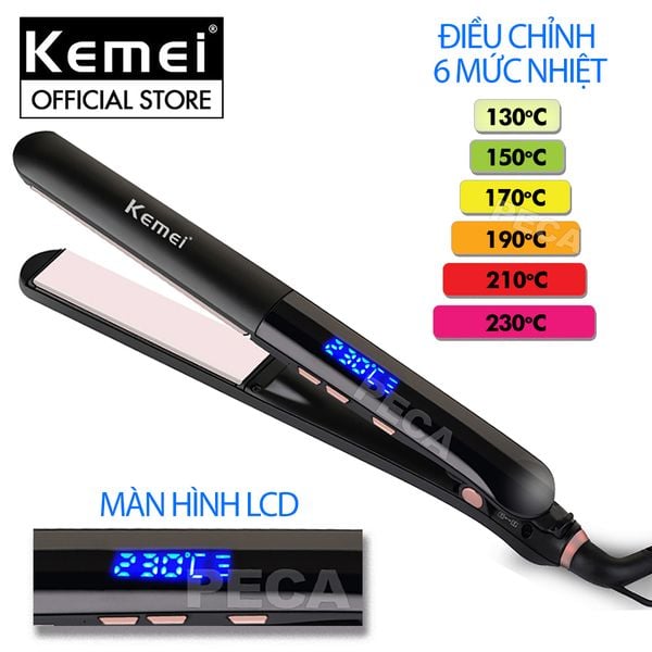 Máy duỗi tóc Kemei KM-1322 điều chỉnh 6 mức nhiệt độ