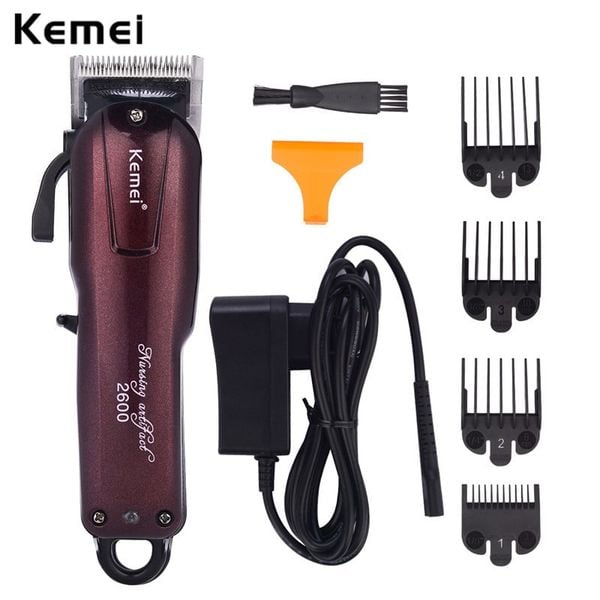 Tông đơ cắt tóc chuyên nghiệp Kemei KM-2600 không dây công suất mạnh 9W