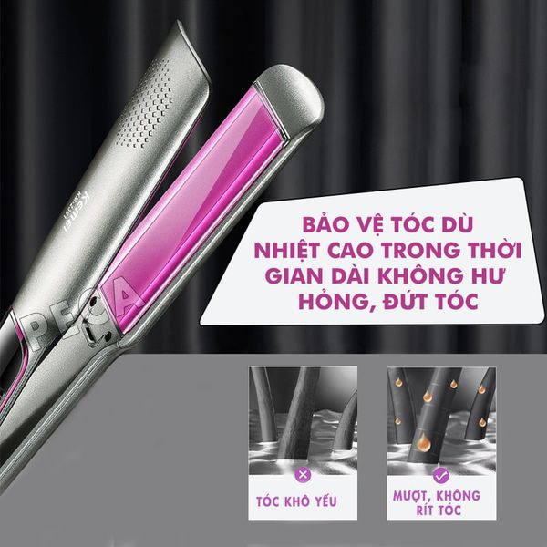 Máy duỗi tóc chuyên nghiệp Kemei Km-2301 phủ gốm cao cấp hạn chế hư tổn