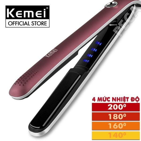 Máy duỗi tóc Kemei KM-2203 điều chỉnh 4 mức nhiệt độ