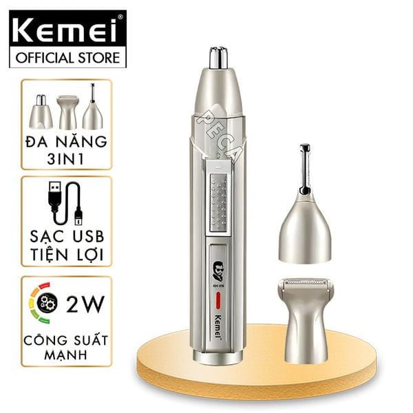 Máy tỉa lông mũi đa năng 3in1 Kemei KM-315