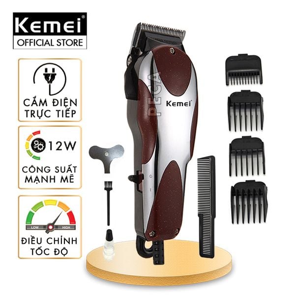 tông đơ cắt tóc cắm điện Kemei KM-8856 công suất mạnh 12W