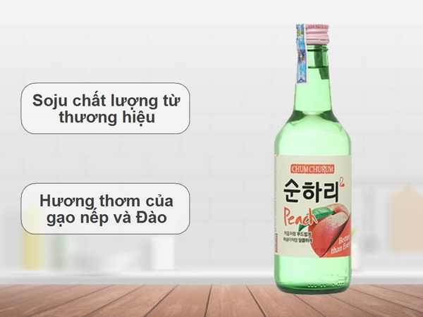 rượu soju hương đào