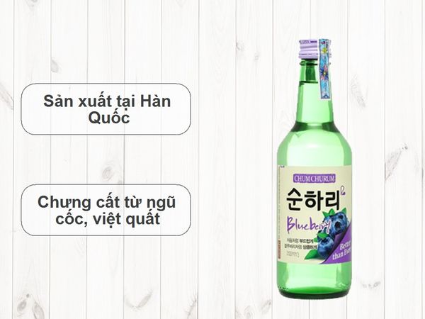 rượu soju hương việt quất