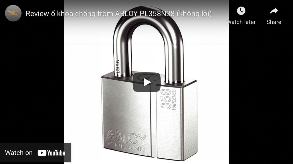 Unbox ổ khóa chống trộm ABLOY PL358N38