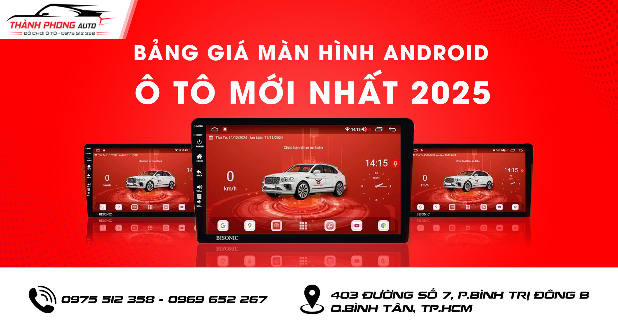 Bảng Giá Lắp Màn Hình Android Ô Tô Tại TPHCM