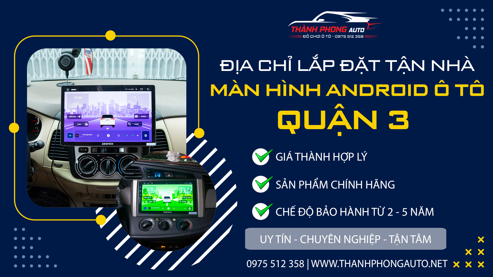 Địa Chỉ Lắp Màn Hình Android Ô Tô Uy Tín Quận 3