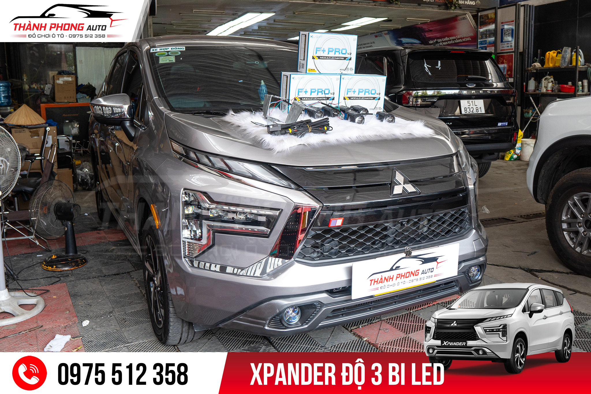 Xpander Độ 3 Bi LED - Giải Pháp Chiếu Sáng Tối Ưu