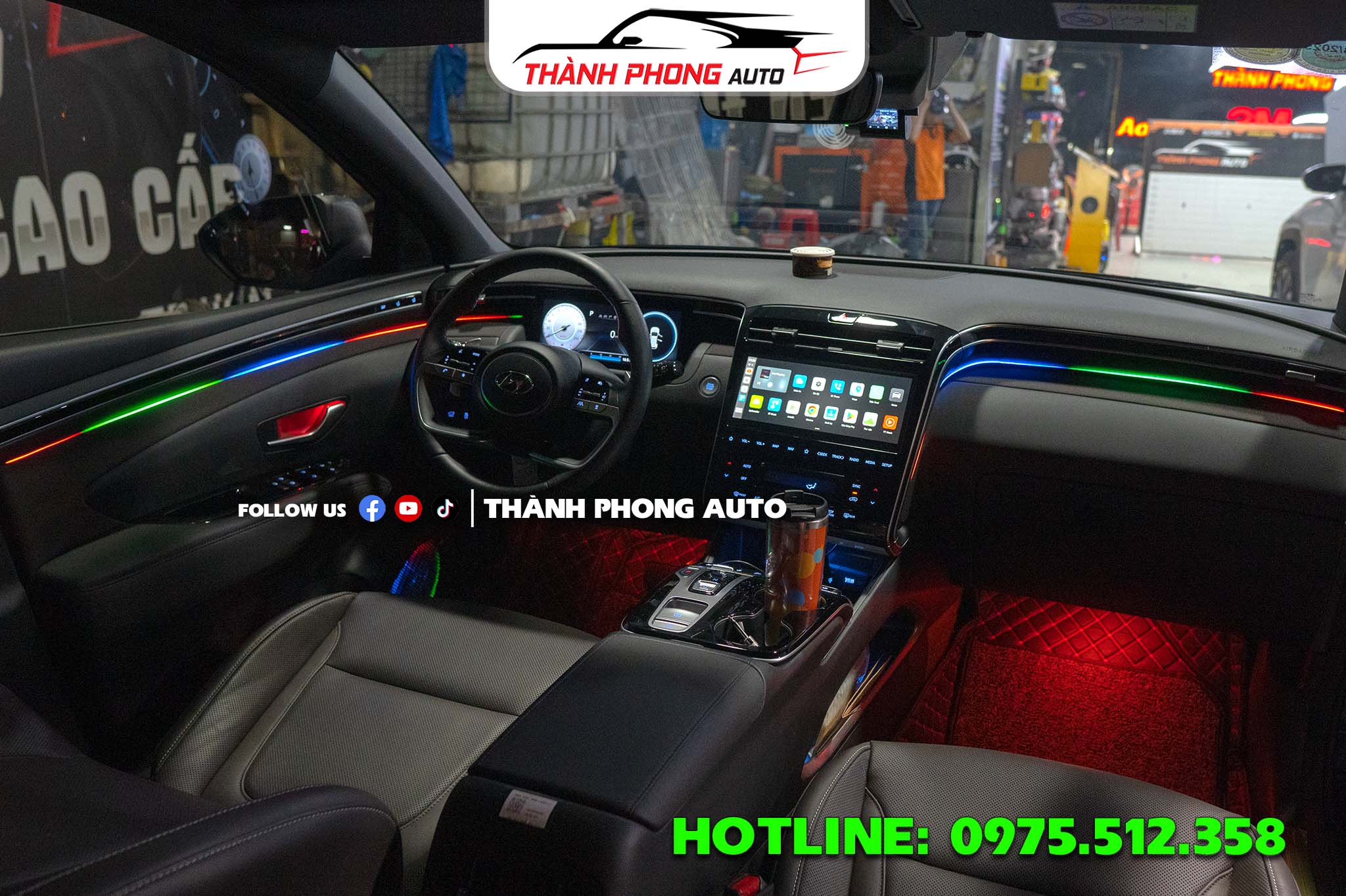 Dải đèn led trang trí nội thất ô tô