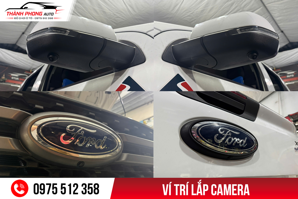 Vị trí lắp camera 540 độ cho Ford Ranger XLS