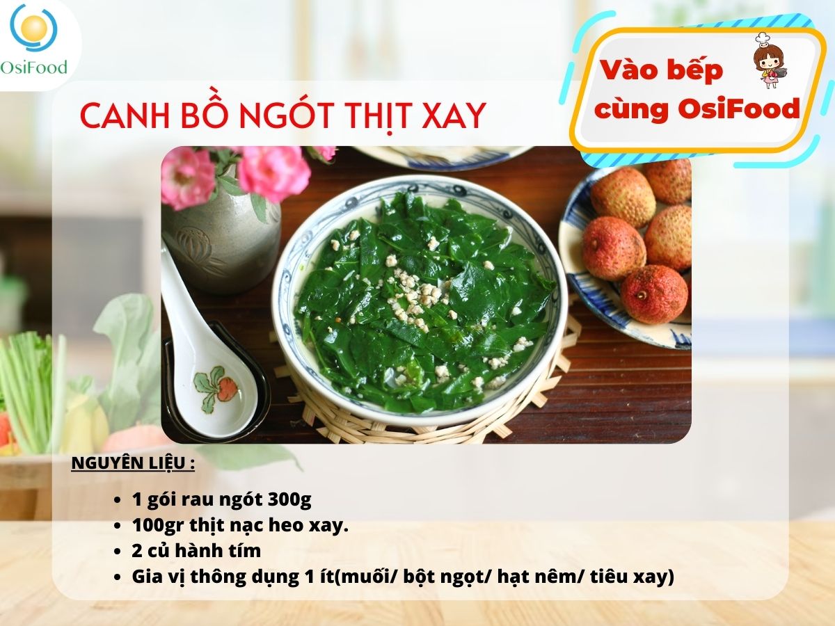 VÀO BẾP CÙNG OSIFOOD - CANH BỒ NGÓT THỊT XAY