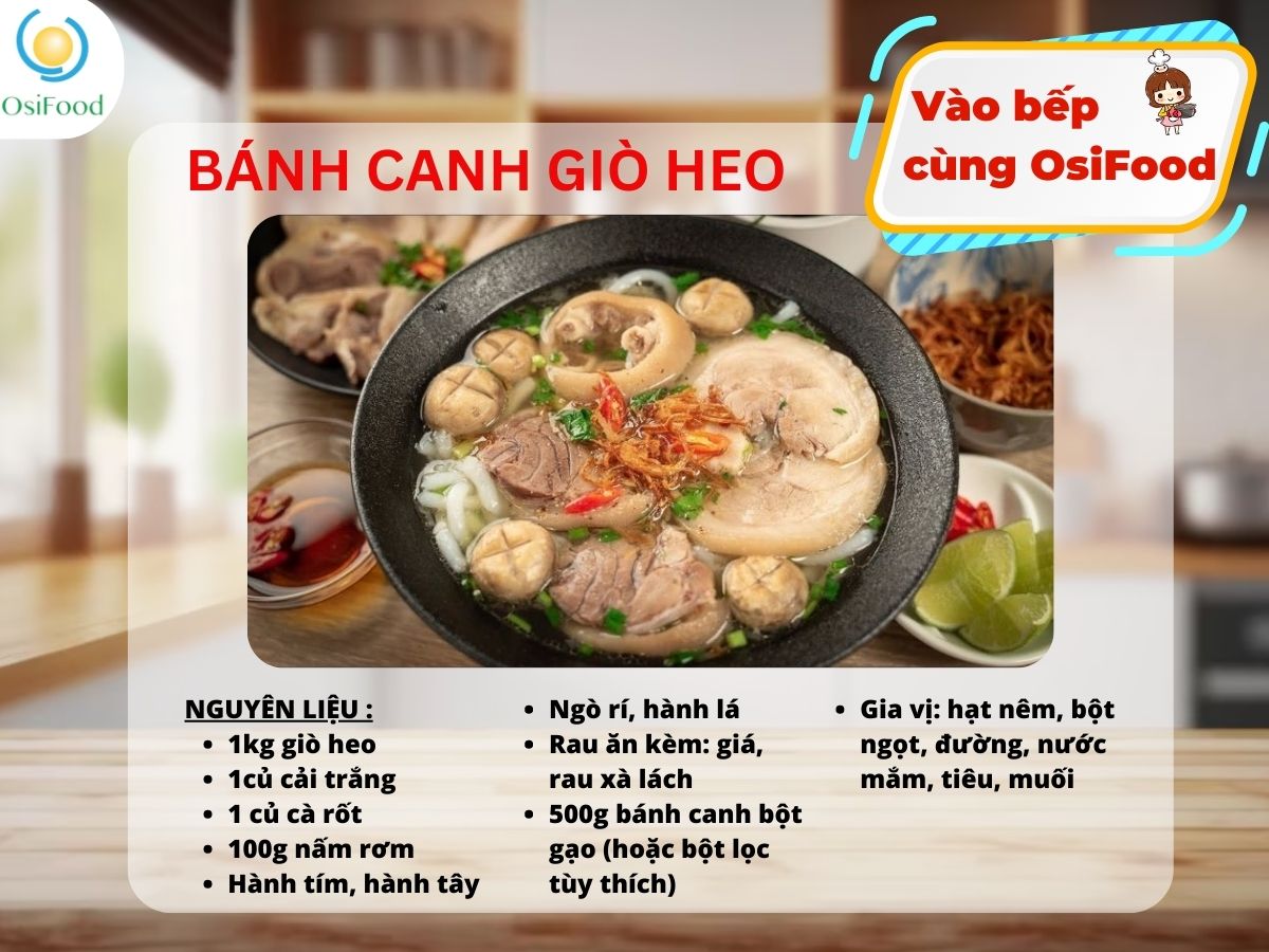 VÀO BẾP CÙNG OSIFOOD - BÁNH CANH GIÒ HEO