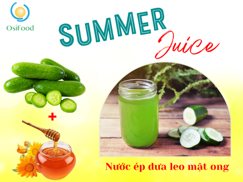 ✨3 BƯỚC GIẢM CÂN CÙNG OSIFOOD - NƯỚC ÉP DƯA LEO MẬT ONG 🐝