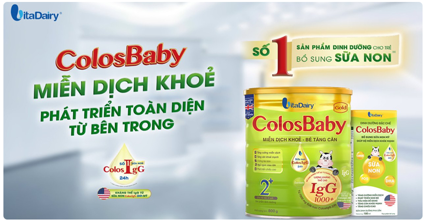 ColosBaby Số 1 sản phẩm dinh dưỡng cho trẻ bổ sung sữa non