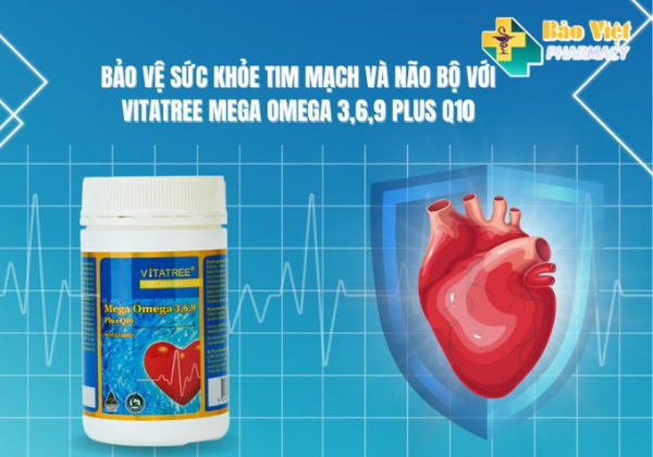BẢO VỆ SỨC KHỎE TIM MẠCH VÀ NÃO BỘ VỚI VITATREE MEGA OMEGA 3,6,9 PLUS Q10