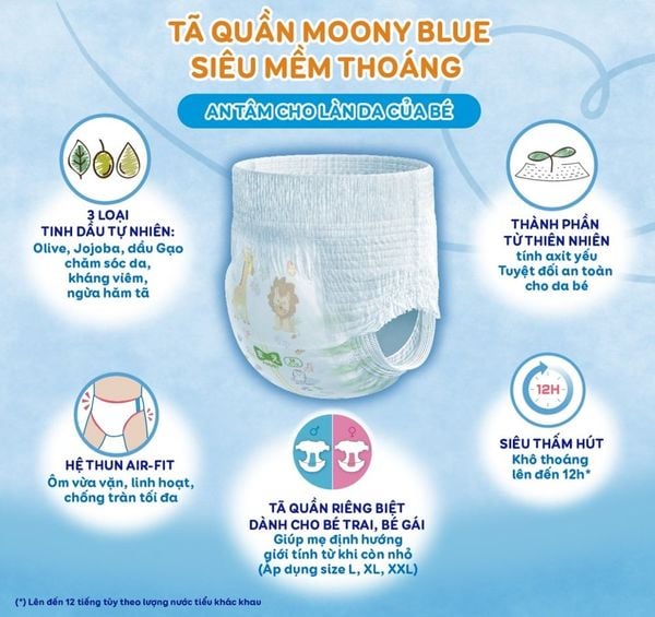 Chất lượng tã quần moony