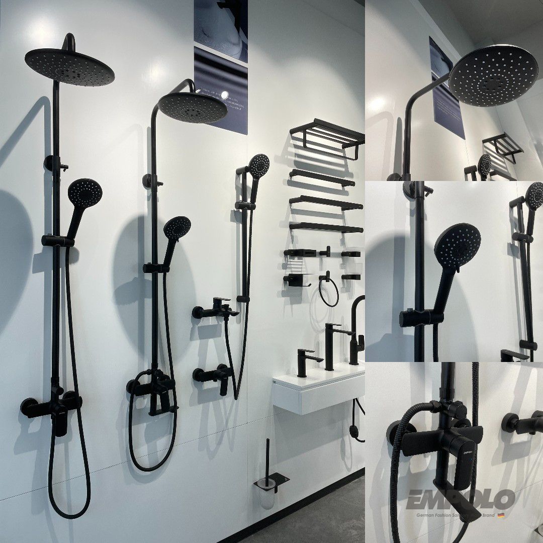 Sen tắm cấp bồn màu đen EMPOLO: Sự trải nghiệm cao cấp trong phòng tắm của bạn
