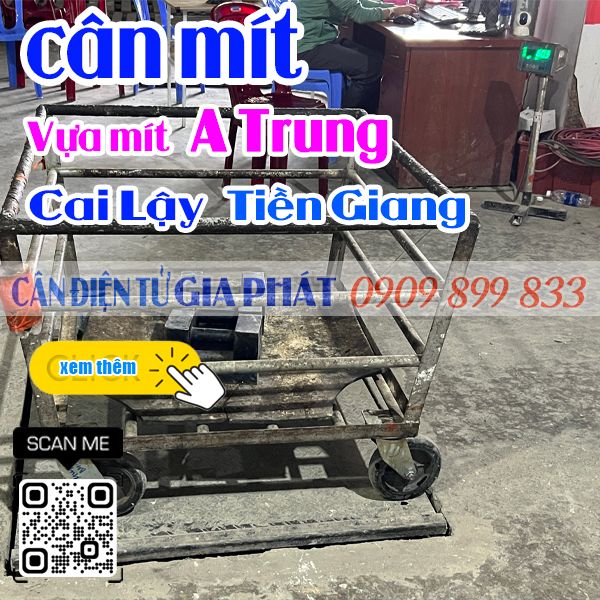 Cân điện tử cân mít 300kg 500kg 1 tấn ở Vựa Trái Cây A Trung ở Cai Lậy Tiền Giang