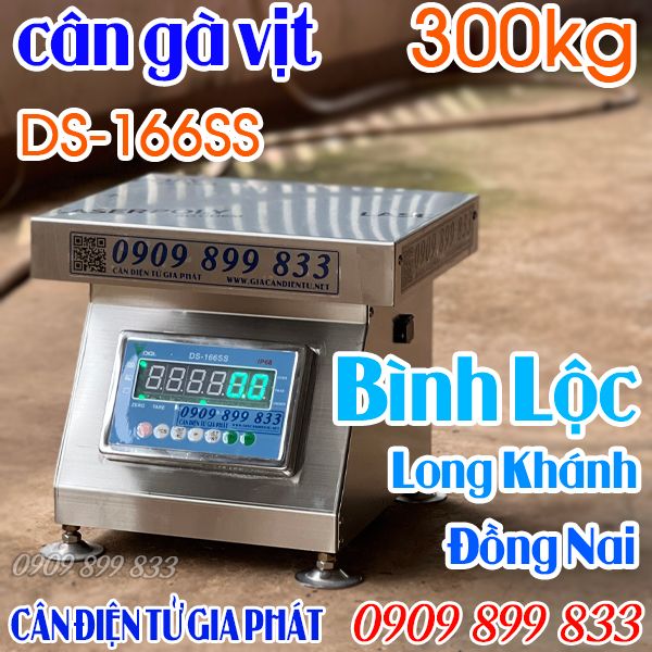 Cân điện tử cân gà vịt DS-166SS 300kg ở Bình Lộc Long Khánh Đồng Nai