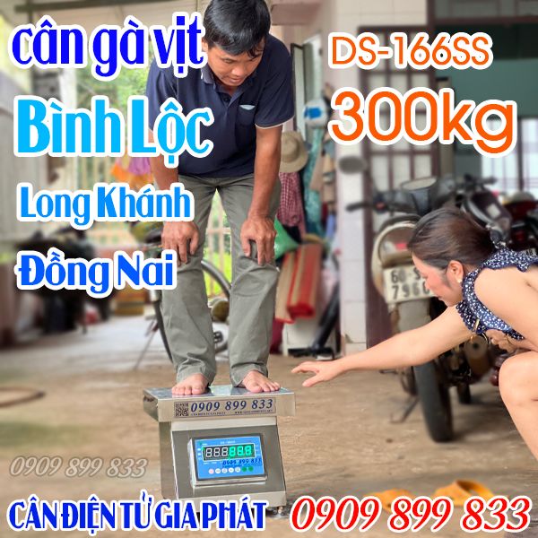 Cân điện tử ở Bình Lộc Long Khánh Đồng Nai - cân gà vịt DS-166SS 200kg 300kg