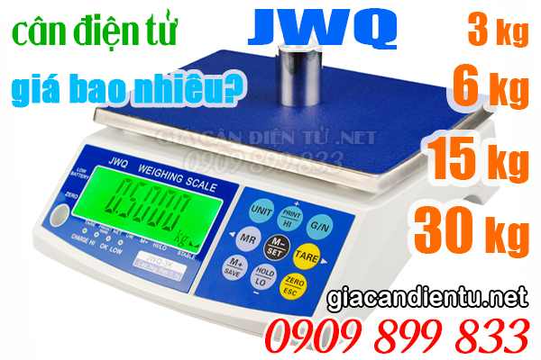 Cân điện tử JWQ 3kg 6kg 15kg 30kg giá bao nhiêu?