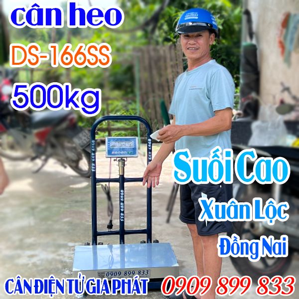 Cân điện tử ở Suối Cao Xuân Lộc Đồng Nai - cân điện tử cân heo 200kg 300kg 500kg chốt số