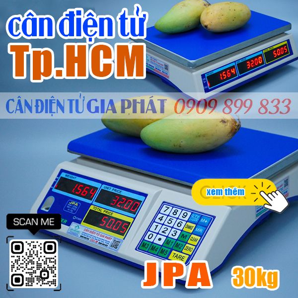 Cân điện tử ở TpHCM - cân tính tiền 15kg 30kg 40kg - cân tính tiền JPA 30kg