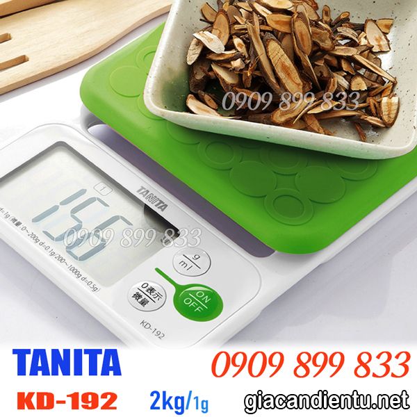 Cân điện tử 2kg Tanita KD-192 - cân tổ yến, cân thuốc bắc, cân nhà bếp