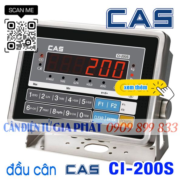 Cas CI-200S indicator - đầu cân điện tử Cas Ci-200S - đầu cân điện tử Cas CI-200S