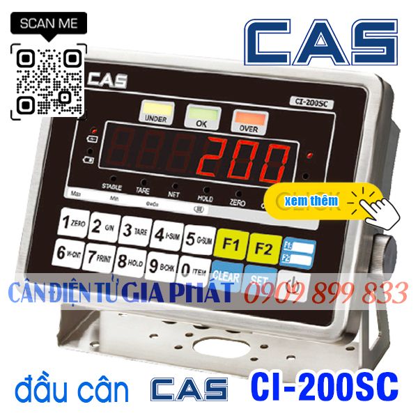 Cas CI-200SC indicator - đầu cân điện tử Cas Ci-200SC - đầu cân điện tử Cas CI-200SC