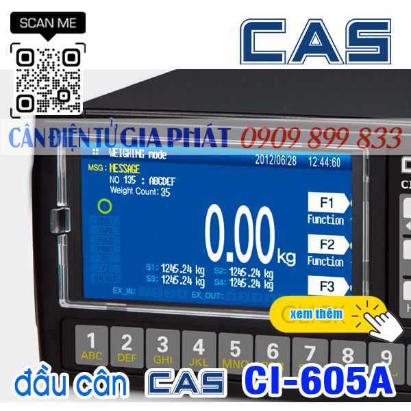 Cas CI-605A indicator - bộ chỉ thị Cas CI-605A - đầu cân điện tử Cas CI-605A