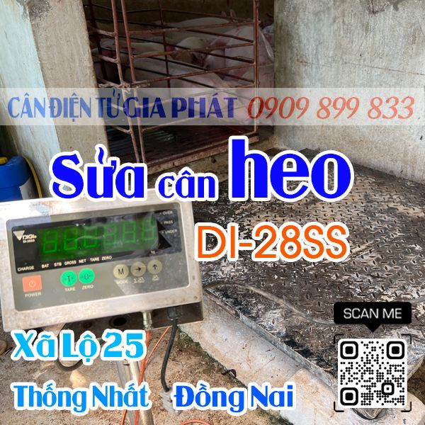 Sửa cân điện tử cân heo DI-28SS 500kg 1 tấn 2 tấn ở Xã Lộ 25, Thống Nhất, Đồng Nai