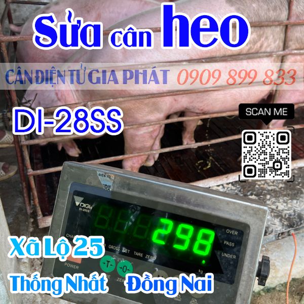 Sửa cân điện tử cân heo DI-28SS 500kg 1 tấn 2 tấn ở Xã Lộ 25, Thống Nhất, Đồng Nai